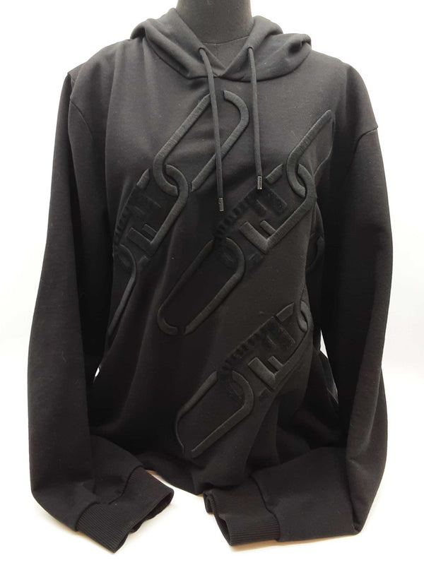 Fendi O Lock Chain Black Hoodie Sweater Size Xxxl Do0325sxzde