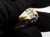 2.0 Cttw Diamond & 10k Yellow Gold Double Halo Ring 7.1 Grams Size 6.5 Fw0826irxdu