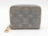 Louis Vuitton Zippy Coin Purse In Washed Gray Monogram Denim Fw0926wxzdu