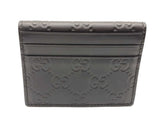 Gucci Gg Emblem Black Leather Card Case Sd0626lrzde