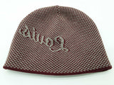 Louis Vuitton Signature Logo Red Gray Wool Beanie Do1025lxzde
