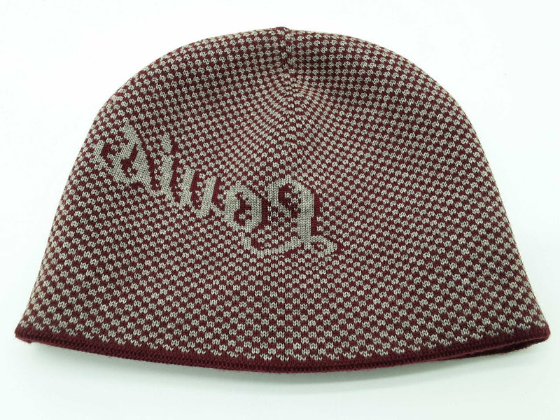 Louis Vuitton Signature Logo Red Gray Wool Beanie Do1025lxzde