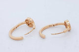 Gucci Diamond Interlocking G 18k Yellow Gold Hoop Earrings 5.6 Grams Eb326lxxzde