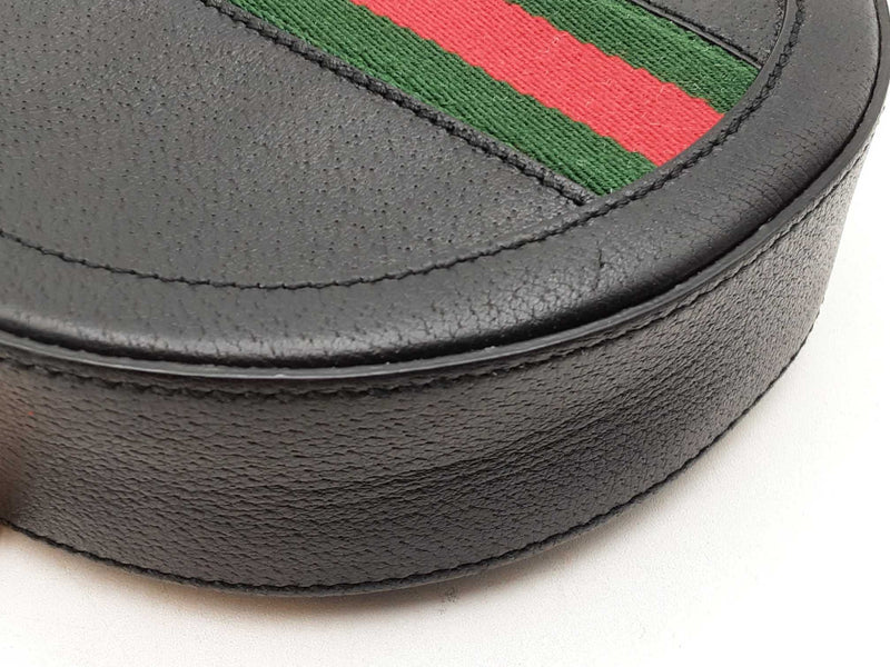 Gucci Mini Ophidia Web Crossbody In Black Leather Fw1025wixdu