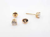 1.10 Cttw Diamond & 18k Yellow Gold Solitaire Stud Earrings 1.5g Fw0726llxzdu