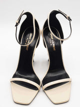 Saint Laurent Opyum White Patent Leather Heels Size 38.5 Eb0526lrxsa