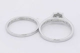 0.54cttw Diamond Wedding Set In 10k White Gold 3.8 Grams Size 7 Eb0226orxsa