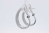 0.64cttw Diamond 14k White Gold J Hoop Earrings 5.4 Grams Eb0626eorsa