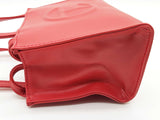 Telfar Mini Red Leather Shoulder Tote Do1026wxde