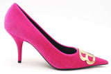 Balenciaga Fuchsia Velvet De Soie Heels Size 39 Eb1024lxzsa