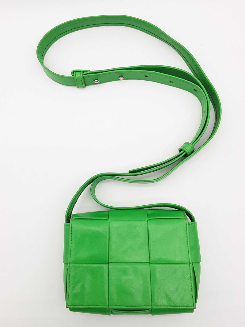 Bottega Veneta Candy Cassette Green Leather Crossbody Bag Do0425pxzde