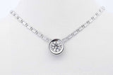 0.50ctw Diamond Pendant Necklace 18k White Gold 5.6 Grams 15.5 Inch Eb0426corde