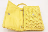 Salvatore Ferragamo Yellow Viva Crochet Shoulder Bag Eb1124lxzsa