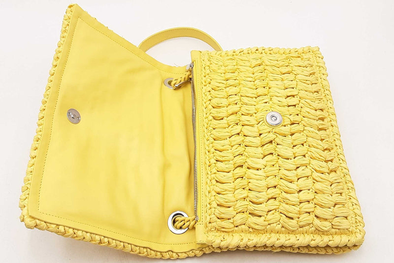 Salvatore Ferragamo Yellow Viva Crochet Shoulder Bag Eb1124lxzsa