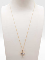 0.95 Cttw Lab Grown Diamonds 14k Yellow Gold 1.8g Cross Chain 18 In Do0525wwode