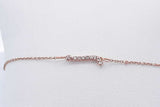 14k Rose Gold Diamond Letter J Bracelet 1 Gram 8.5 Inch Eb0126ixde