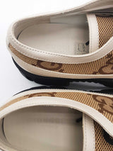 Gucci Gg Canvas & Leather Lace Up Platform Sneakers Size 39.5 Eb0925prxde