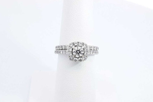 Approx. 1.39ctw Diamond Wedding Set 14k White Gold 3.4 Grams Size 6.5 Eb924wpxdu