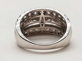 2.19 Cttw Natural Diamonds 14k White Gold 8.0g Ring Size 7 Do1225irxde