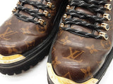 Louis Vuitton Glazed Monogram Outland Combat Boots Uk Size 7 Eb0326prxde