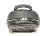 Gucci Soho Interlocking G Rucksack Black Pebbled Leather Backpack Fw0425wzxdu