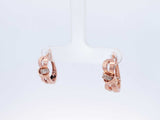 Diamond & 14k Rose Gold Bowknot Leverback Earrings 3.8 Grams Fw0925lczdu