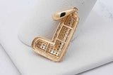 10k Yellow Gold Diamond Letter "L" Pendant 1.5 Grams Eb0926crsa