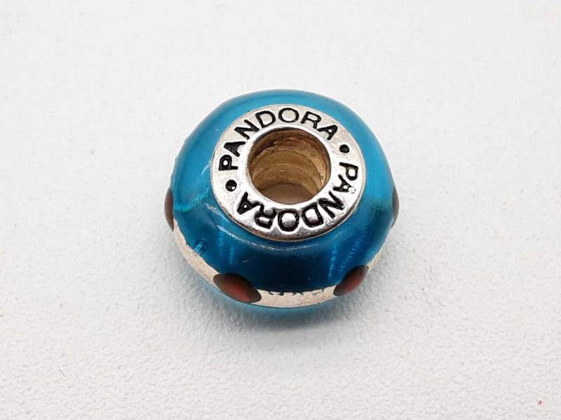 Pandora Blue Ufo Murano Glass 0.925 Silver 2.8g Charm Do0425cde