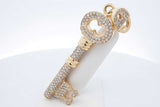 11.13cttw 18k Yellow Gold Diamond Key Pendant 44.4 Grams Eb0626pxxzdu