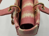 Christian Dior Lady D-lite In Pink D-stripes Canvas Fw0125lsxzdu