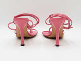 Bottega Veneta T-strap Heeled Sandals In Pink Leather Size Us 9.5 Fw0226crdu