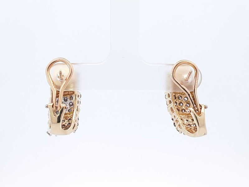 1.80 Cttw Diamond & 14k Yellow Gold J-hoop Earrings 9.4 Grams Fw0825przdu