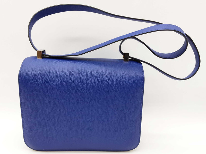 Hermes Constance 24 Bleu Electrique Blue Epsom Palladium Shoulder Bag Do0312lxzxzde