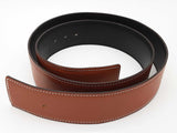 Hermes 42mm Gold Brown Noir Black Leather Belt Do0126pxzde