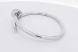 Cartier 18k White Gold Juste Un Clou Bracelet Diamonds 31.7g Size 16 Eb326wrxzsa