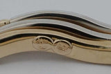 14k Two Tone Gold Wavy Link Necklace 29.3 Grams Eb0926lcrxsa