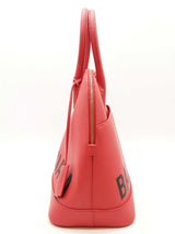 Balenciaga Red Leather Ville Top Handle Logo Bag Eb0326cxzde
