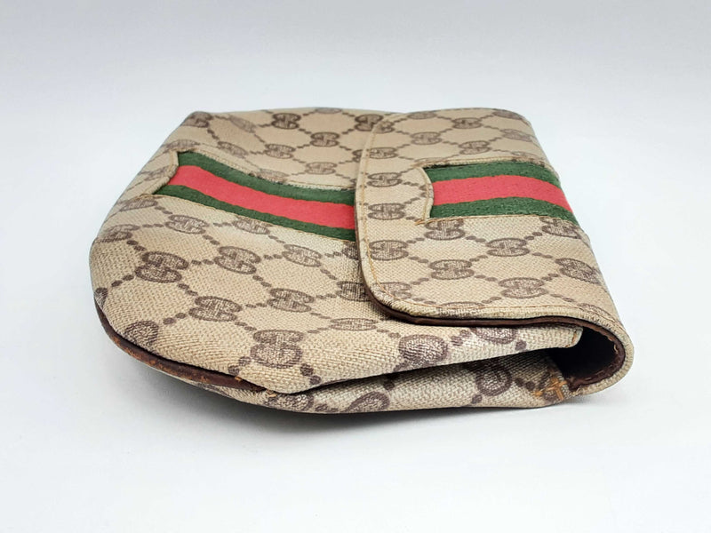 Gucci Gg Supreme Web Sherry Line Coated Canvas Clutch Bag Fw1124ixsa