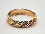 14k Yellow Gold 5.6g Spiral Band Ring Size 11 Do1224osrde