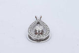 0.88cttw Diamond Pendant In 10k White Gold 4.3 Grams Eb1125pxzde