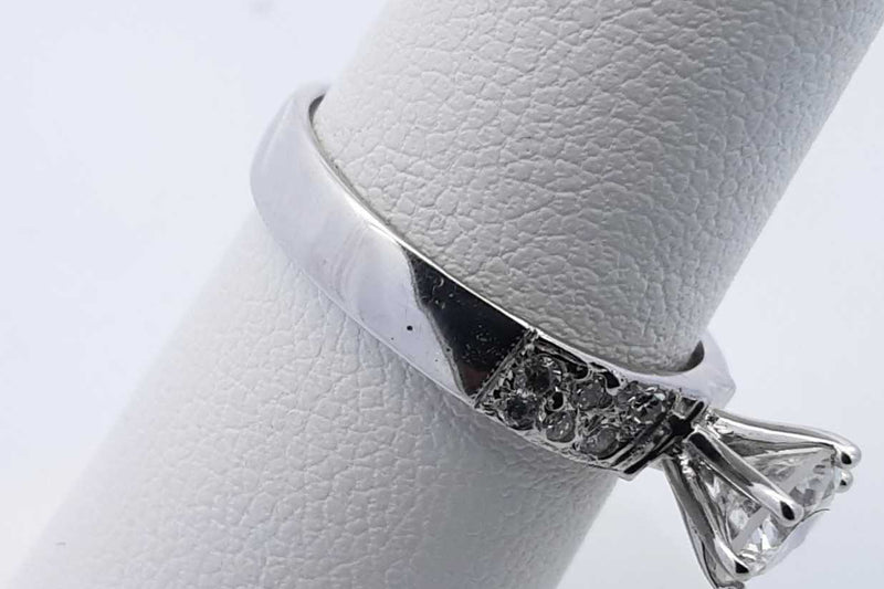 1.12ctw Diamond Ring In 14k White Gold 2.5 Grams Size 6.5 Eb0325lcxzsa