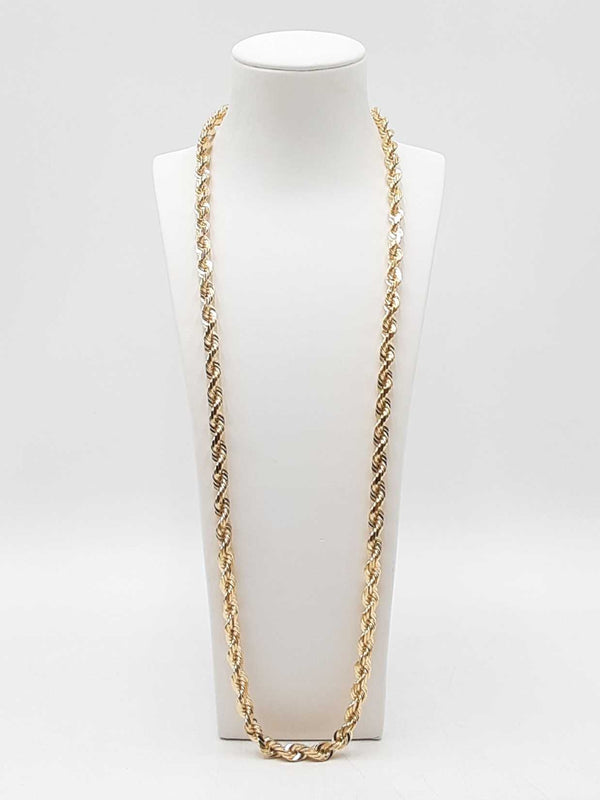 Solid 10k Yellow Gold Rope Chain 116.6 Grams 30 Inch Fw0825pzxzdu