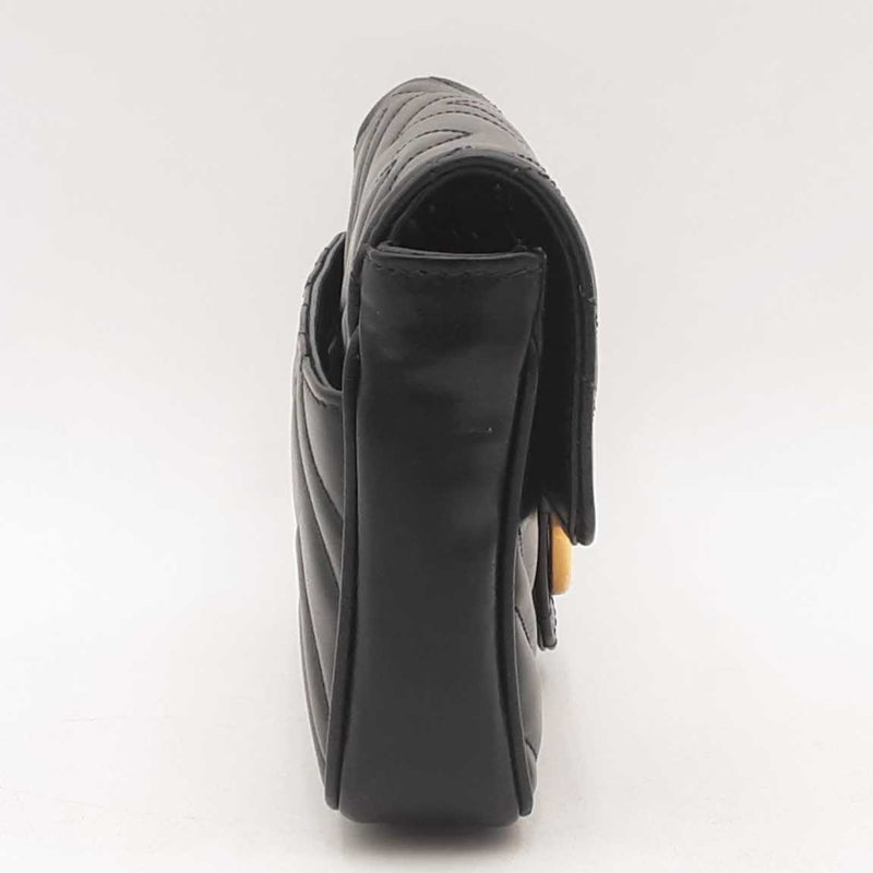 Gucci Black Matelasse Gg Marmont Small Shoulder Bag Sd0625wrzsa