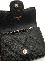 Chanel Black Caviar Quilted Leather Mini Chain Belt Bag Eb1125oexzde