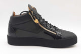 Giuseppe Zanotti Kriss Mid Top Black Leather Sneakers Size 44 Eb0725pxzde