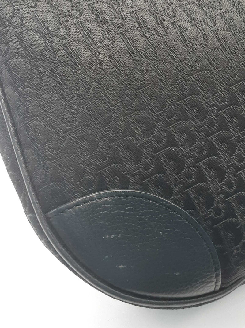 Christian Dior Black Oblique Canvas Hobo Shoulder Bag Do0425orxde