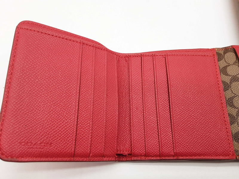 Coach Cherry Red Leather Trifold Wallet Do0825lrde