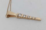 0.34cttw Diamond Pendant Necklace In 14k Yellow Gold 3 Grams 20 Inch Eb0926oxzsa