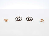 Gucci Running Gg Stud Earrings In 18k Yellow Gold 1.9 Grams Fw0925llzdu