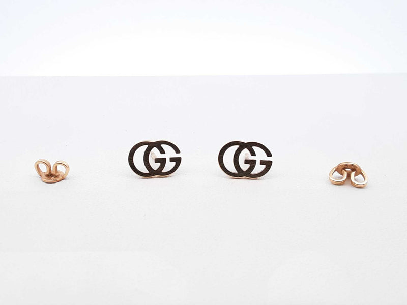 Gucci Running Gg Stud Earrings In 18k Yellow Gold 1.9 Grams Fw0925llzdu